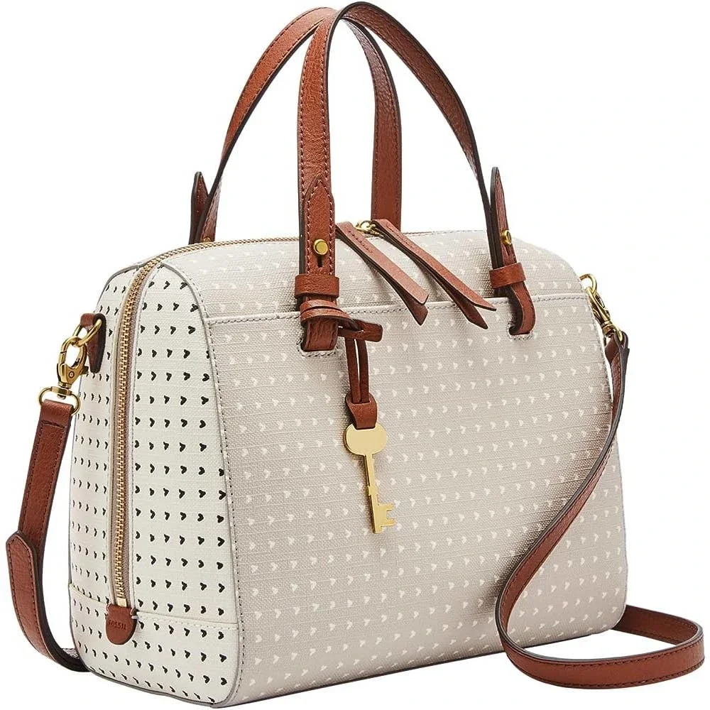 Fossil Rachel Satchel Hearts Bag NWT $180
